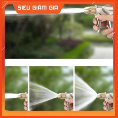 Bộ dây vòi xịt nước rửa xe, tưới cây . tăng áp 3 lần, loại 20m 206701 đầu đồng,cút đồng,+ tặng mở chai