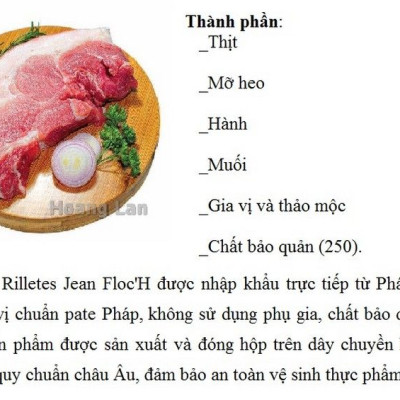 Pate thịt sợi Rilletes Jean Floch 125g - Pháp