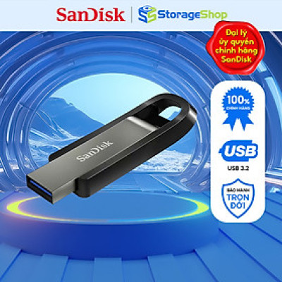 USB SanDisk Extreme GO USB 3.2 Flash Drive, CZ810, USB3.2, Metal - Hàng Chính Hãng 