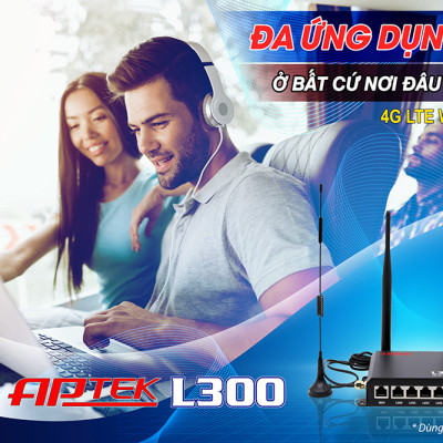 Thiết bị phát sóng WIFI 4G APTek L300 - Hàng chính hãng