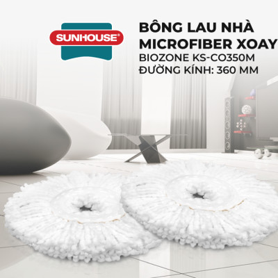 Bông Lau Nhà Microfiber Xoay 360 Độ Sunhouse KS-CO350M