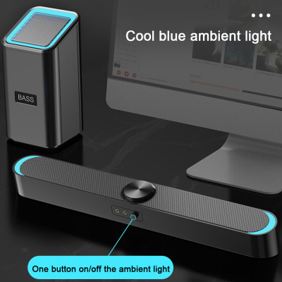 Loa máy tính để bàn SADA D-238 Siêu trầm âm thanh nổi 4D dây 3,5mm USB hỗ trợ 30HZ-15KHZ