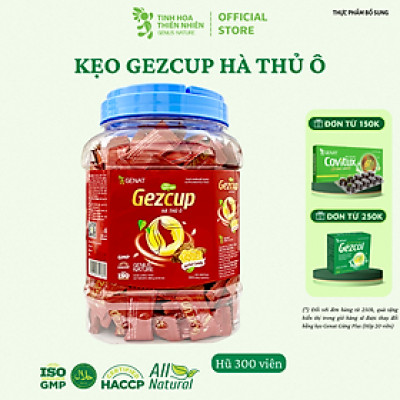 Kẹo thảo mộc Gezcup Hà thủ ô (Hủ 300 viên) - Genat