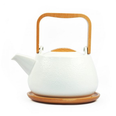 TRÀ VIỆT Bộ Quà Tặng Bộ Ấm Sứ Trắng Bách Niên