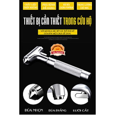 Búa đập kính oto, Búa cứu hộ phá kính thoát hiểm trường hợp nguy cấp - Phụ kiện mọi xe hơi Huyndai, Toyota,mitsubishi,..
