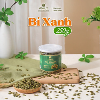 Hạt bí xanh tách vỏ FONUT hũ 500g - 250g hạt dinh dưỡng, hạt nấu sữa phù hợp cho mẹ bầu, ăn kiêng