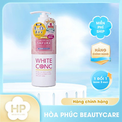 Sữa Tắm Dưỡng Trắng Da Toàn Thân Hoa Anh Đào White Conc Body Shampoo Cii Sakura (Chai 600 mL)