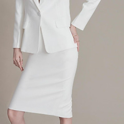 Chân váy bút chì kiểu màu trắng 2NDDATE SK024W