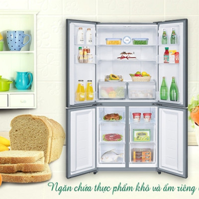 Tủ Lạnh Inverter Aqua AQR-IG525AM-GB (456L) – Đen - Hàng chính hãng 