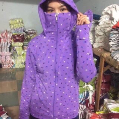 Áo Chống Nắng Nữ Hàng Cotton Dày Dặn Kèm Khẩu Trang Thoáng Mát Chống UV