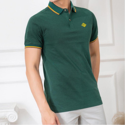Áo Polo Nam ALIGRO Cộc tay Trơn Chất liệu CVC Form dáng SlimFit ôm vừa vặn màu Xanh Đậm ALGPLO54