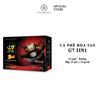 Trung Nguyên Legend - Cà phê hòa tan G7 2in1 - Hộp 15 gói x 16gr
