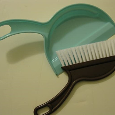 Bộ chổi & xẻng hót rác cán cong Mini Echo Metal - Nội địa Nhật