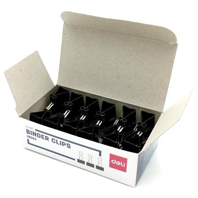 Hộp 12 Kẹp Bướm 25mm - Deli E38564