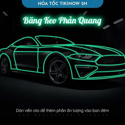 Băng Keo Phản Quang Dán Nhà Cửa, Trang Trí Oto, Xe Máy, Xe Đạp MÀU VÀNG 1cm x 8m