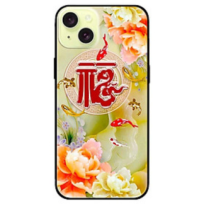 Ốp lưng dành cho Iphone 15 - Iphone 15 Plus - Iphone 15 Pro - Iphone 15 Pro Max - Cá và Mẫu Đơn - Hàng Chính Hãng