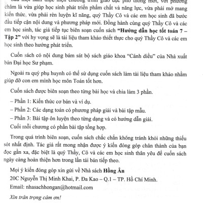 Hướng Dẫn Học Tốt Toán Lớp 7 - Tập 2 (Bám Sát SGK Cánh Diều) - HA
