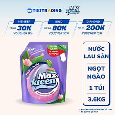 Túi Nước Lau Sàn MaxKleen 3.6kg - Ngàn Hoa Ngọt Ngào