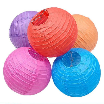 Lồng Đèn Giấy Trơn Tròn 30 Cm Vinacraft - Màu Vàng