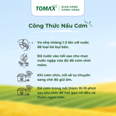 Combo mix 2 túi 5kg gạo ST25 và Đài Thơm TOMAX - tơi xốp, dẻo thơm, thượng hạng