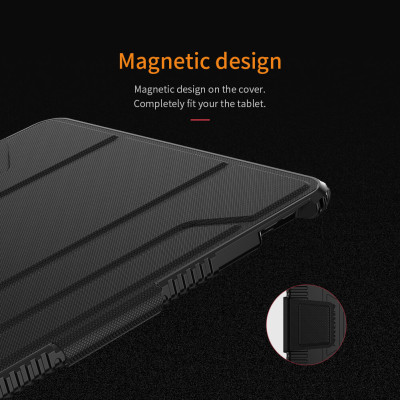 Bao da iPad Pro 11 2020 chống sốc hiệu Nillkin Bumber có ngăn đựng bút chống va đập, mặt lưng show Logo táo, cơ chế smartsleep - Hàng chính hãng