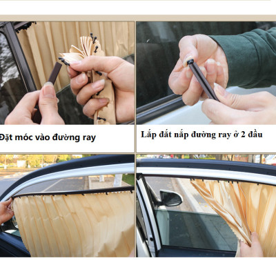  BỘ 4 RÈM VẢI CHE NẮNG CÁNH CỬA THÔNG MINH TRÊN XE HƠI TẶNG KÈM THẺ ĐỖ XE