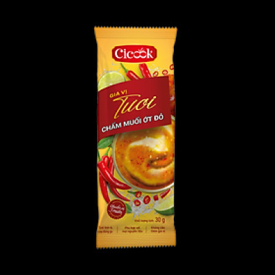 Hộp Chấm Muối Ớt Đỏ Cicook (5 tặng 1) 180G