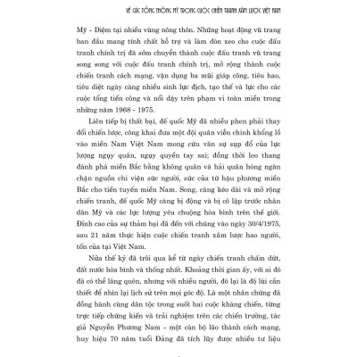 Về các Tổng thống Mỹ trong cuộc chiến tranh xâm lược Việt Nam ( Xuất bản lần thứ ba có chỉnh sửa) bản in 2025