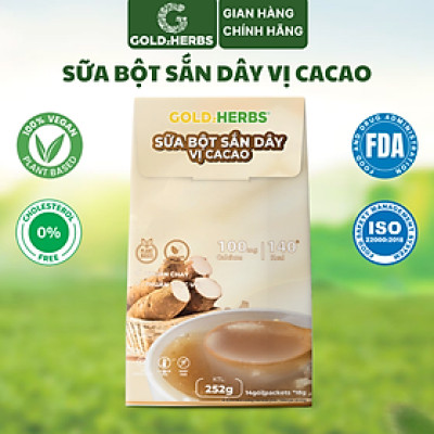 Sữa bột sắn dây vị ca cao GoldzHerbs – 14 gói/ 500g