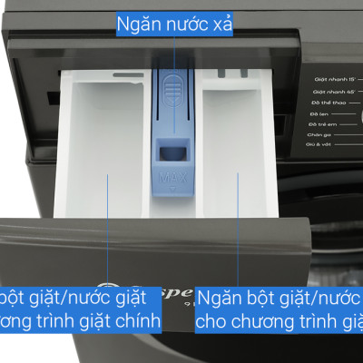 Máy giặt Casper Inverter 9 kg WF-9VG1 - Hàng chính hãng - Chỉ giao HCM