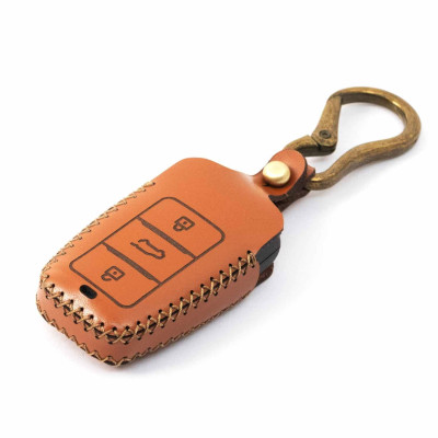 Bao da chìa khóa Vinfast VF5 , chính hãng Khacten.com , chât liệu da bò, may tay thủ công