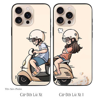 Ốp lưng dành cho Iphone 15 - 15 Plus - 15 Pro - 15 Pro Max - Cặp Đôi Lái Xe - Hàng Chính Hãng