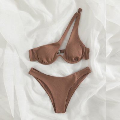 Set bikini gọng nâng ngực lệch một vai quyến rũ dành cho nữ