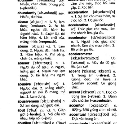 Từ Điển Anh-Việt 75.000 Mục Từ Và Định Nghĩa - Bìa Cứng