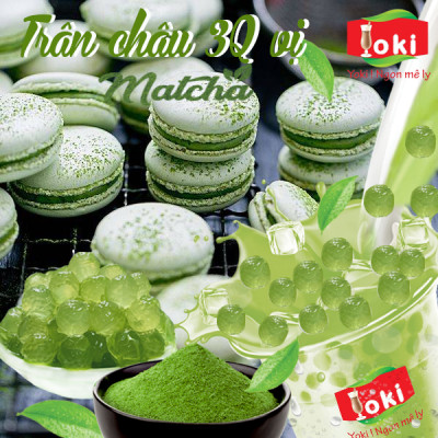 Combo Trân châu 3Q vị khoai môn Yoki và Trân châu 3Q vị Matcha Yoki