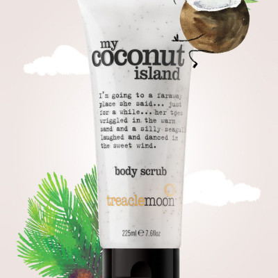 [ TẶNG TÚI ĐỰNG MỸ PHẨM CARE4U ] Tẩy da chết toàn thân tinh dầu dừa Treaclemoon 225ml