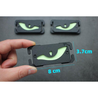 Miếng gắn molle hình đôi mắt phát sáng_Trang trí balo, mũ bảo hiểm, túi