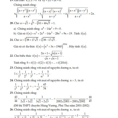 Các Chuyên Đề Bồi Dưỡng Học Sinh Giỏi Đại Số Lớp 9