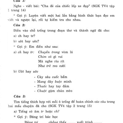 Giải Bài Tập Tiếng Việt Lớp 4 Tập 2