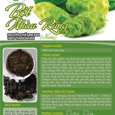NHÀU RỪNG KHÔ NGUYÊN CHẤT MẸ KEN (NONI) (500gr)