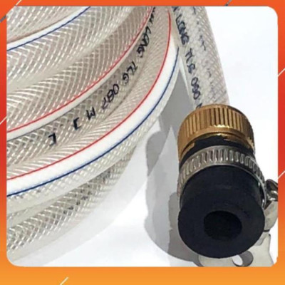 Bộ dây vòi xịt nước rửa xe,tưới cây ,tăng áp 3 lần,loại 3m,5m 206701-2 đầu đồng,cút đồng,nối đ+  túi đựng bút
