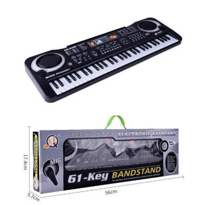 Đàn Piano 61 Phím, Kèm Mic Hát, Quà Tặng Cho Bé Vui Chơi Phát Triển Trí Tuệ