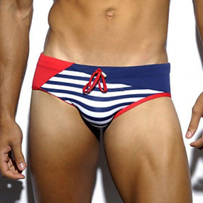 Quần bơi nam tam giác trẻ trung, đồ bơi nam đẹp thiết kế màu sọc độc đáo