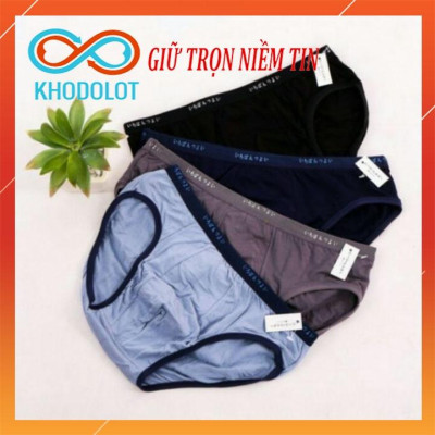 [Hộp 4] Quần sịp tam giác cotton M cao cấp Xì chéo nam nâng mông kháng khuẩn