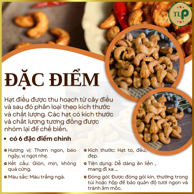 HẠT ĐIỀU RANG TỎI ỚT TÂN LỘC PHÁT COMBO 1KG- MỖI HŨ 500G