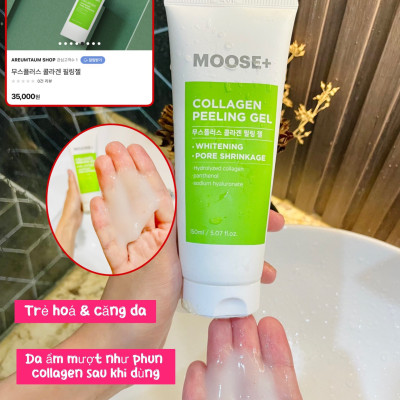 Tẩy da chết MOOSE+ Peeling Gel chăm sóc da sáng mịn 150ml