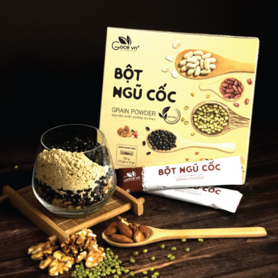 Combo cho Mẹ sau sinh (1 hộp Bột ngũ cốc 180g, 1 hộp Chè vằng túi lọc 60g)