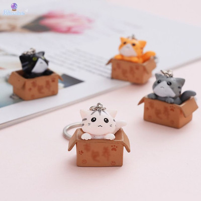 Móc Khóa Mèo Con Trong Hộp 3x2.5cm - HENRYSA