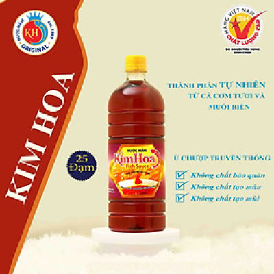 Nước mắm Điều vị 25 đạm chai nhựa 1 lít