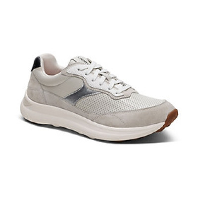 Giày thể thao sức khoẻ nữ Aetrex Emily Chalk - Sneaker da đế mềm, chống đau chân